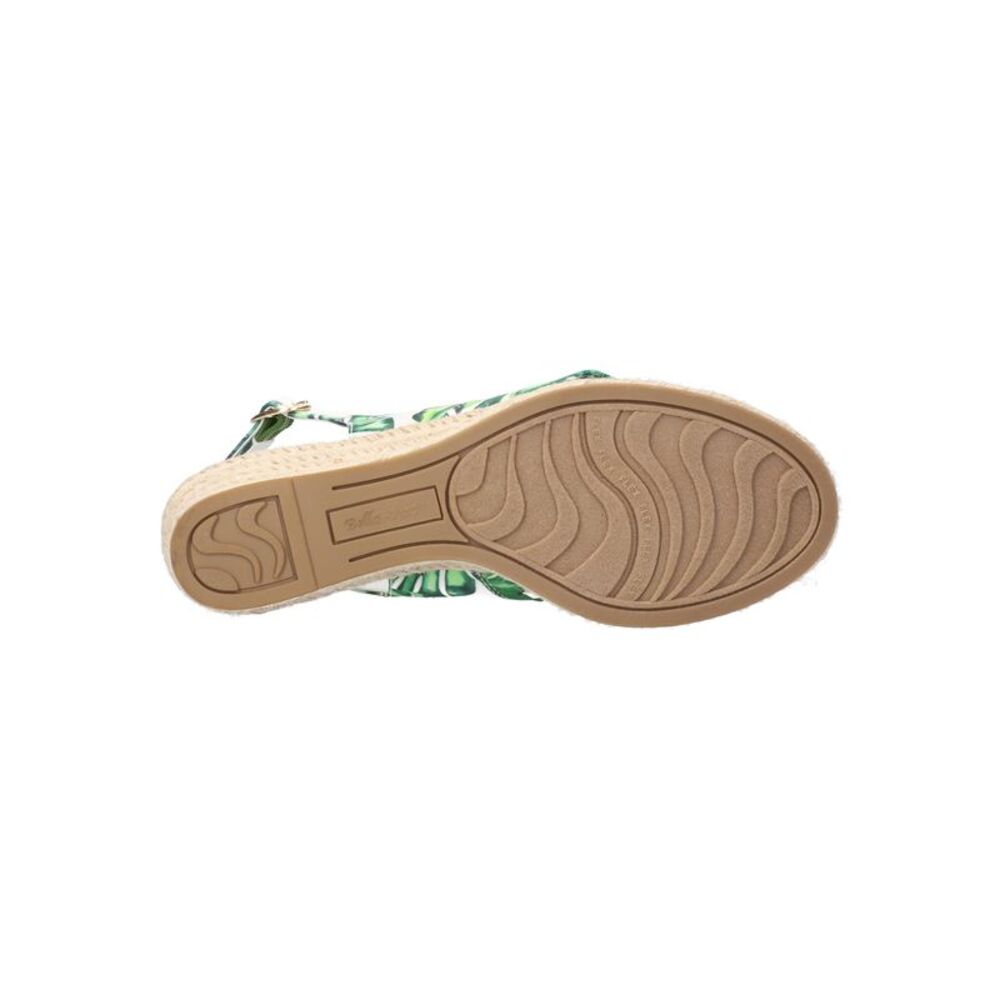 BELLA VITA Womens Green Leaves 0.5" Platform OutKimora Wedge Shoes 5 M - Picture 3 of 3